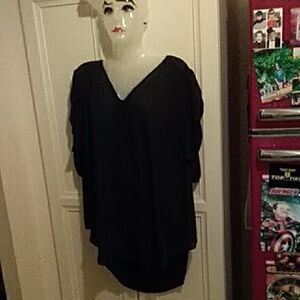 Torrid Black V-Neck Blouse Sz 3
